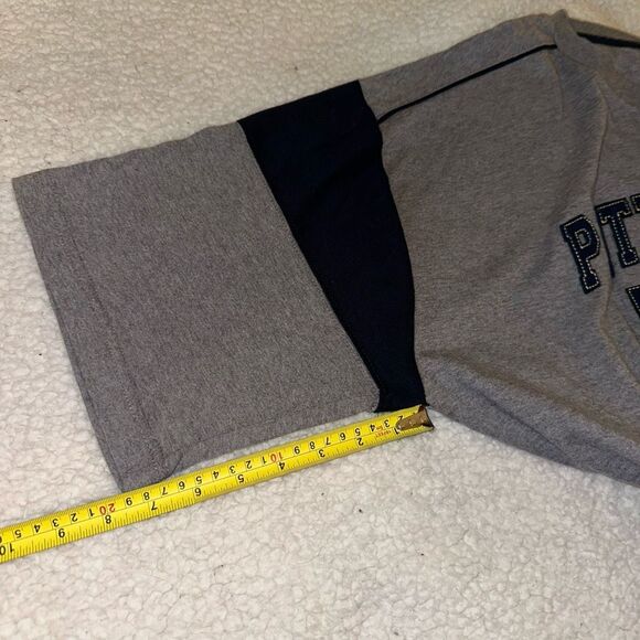 University of Pittsburgh (PITT) Embroidered Oversized Tee Gray Blue Unisex Large - Picture 9 of 10